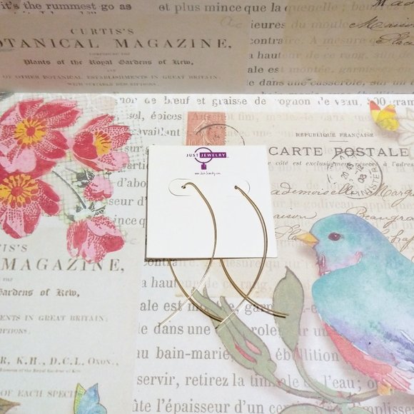 CRISS CROSS EARRINGS GOLD - Picture 2 of 3